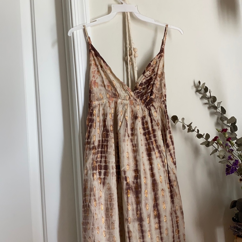 Boho brown maxi dress